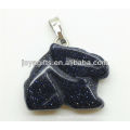 Semi precious blue gold stone rabbit pendant with high quality